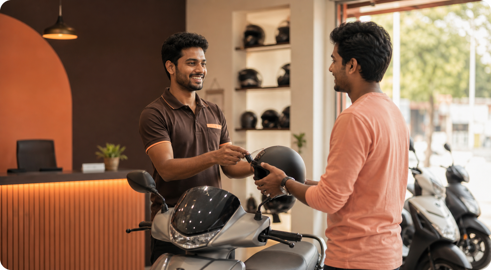 Bike rental support handover in Chennai